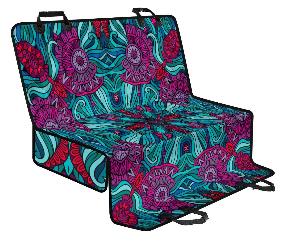 Ethnic Teal Bohemian Pattern Print Pet Car Back Seat Cover - 9f45292dd825 Ethnic Teal Bohemian Pattern Print Pet Car Back Seat Cover - 9f45292dd825