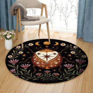 Euphoria Round Carpet Floor Rug Living Room Bedroom Decor Round Area Rug Carpet