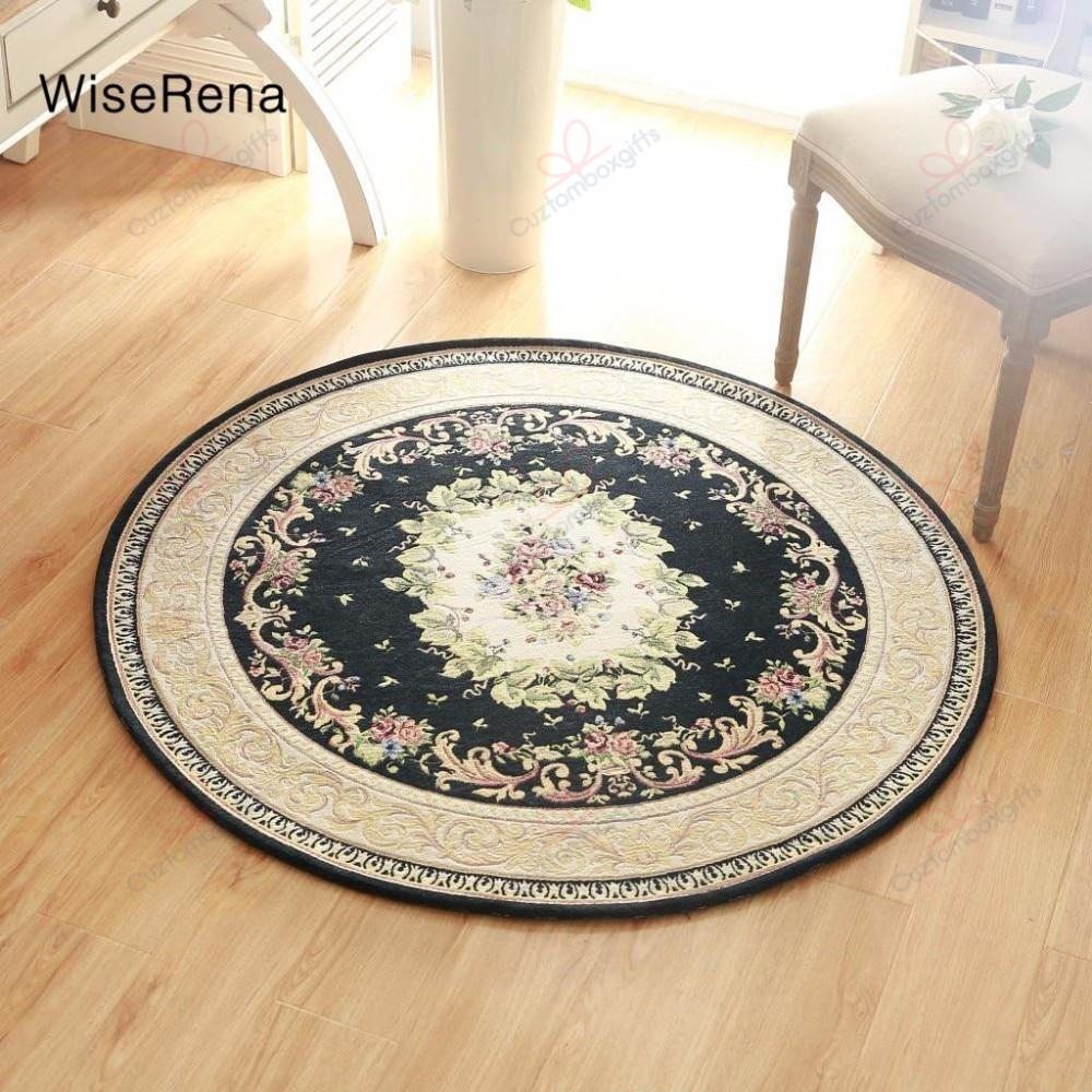 Europe Floral Round Carpet Floor Rug Living Room Bedroom Decor Round Area Rug Carpet Europe Floral Round Carpet Floor Rug Living Room Bedroom Decor Round Area Rug Carpet