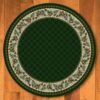 Evergreen Pine Round Carpet Floor Rug Living Room Bedroom Decor Round Area Rug Carpet