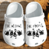 Ew People Black Cat Shoes Crocs Clog Funny – Anime Cat Meme Croc Shoes Gifts Men Women