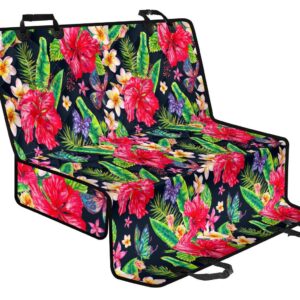 Exotic Hibiscus Flowers Pattern Print Pet Car Back Seat Cover - ef8f4953e716