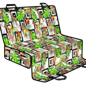 Exotic Tropical Giraffe Pattern Print Pet Car Back Seat Cover - e500cad8aae3