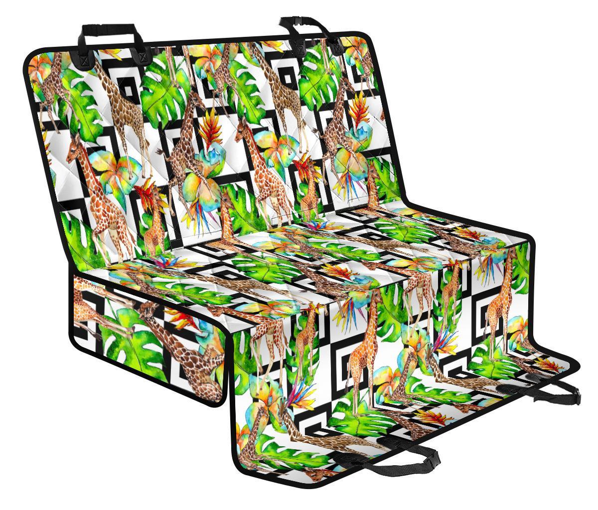 Exotic Tropical Giraffe Pattern Print Pet Car Back Seat Cover - e500cad8aae3 Exotic Tropical Giraffe Pattern Print Pet Car Back Seat Cover - e500cad8aae3