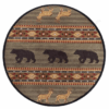 Expedition Wildlife Novelty Lodge Round Carpet Floor Rug Living Room Bedroom Decor Round Area Rug Carpet