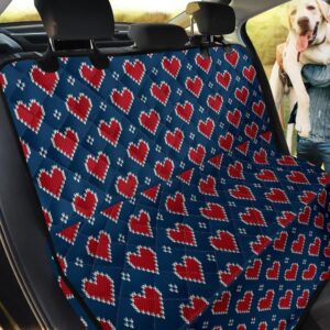 Fairisle Heart Christmas Car Back Seat Cover Dog Car Seat Covers - aa1a29f4b261