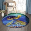 Falcon Round Carpet Floor Rug Living Room Bedroom Decor Round Area Rug Carpet