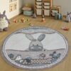 Farm Animals Round Carpet Floor Rug Living Room Bedroom Decor Round Area Rug Carpet