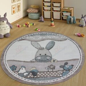 Farm Animals Round Carpet Floor Rug Living Room Bedroom Decor Round Area Rug Carpet