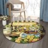 Farm Autumn Round Carpet Floor Rug Living Room Bedroom Decor Round Area Rug Carpet