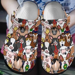 Farmer Animals All-Over Personalized Clog Custom Crocs Comfortablefashion Style Comfortable For Women Men Kid Print 3D 3D
