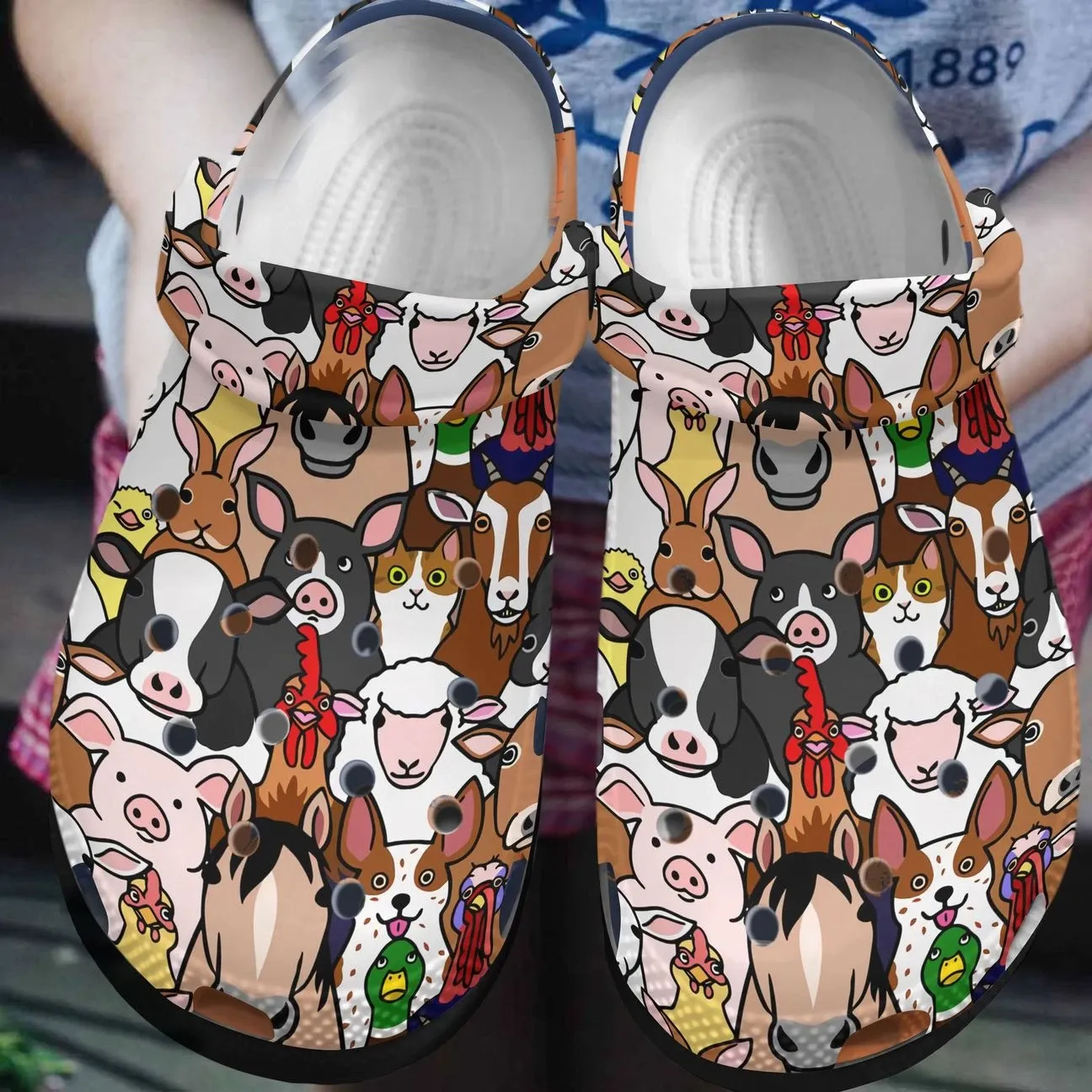 Farmer Animals All-Over Personalized Clog Custom Crocs Comfortablefashion Style Comfortable For Women Men Kid Print 3D 3D Farmer Animals All-Over Personalized Clog Custom Crocs Comfortablefashion Style Comfortable For Women Men Kid Print 3D 3D