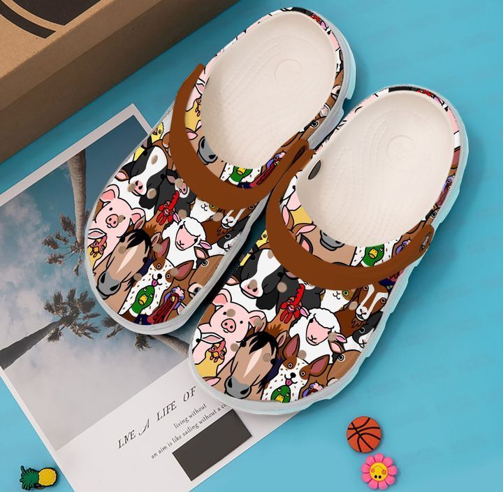 Farmer Animals Doodle Sku 961 Crocs Clog Clog Shoes Farmer Animals Doodle Sku 961 Crocs Clog Clog Shoes