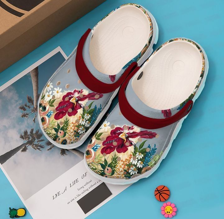Farmer Chicken With Flower Sku 603 Crocs Crocband Clog Comfortable For Mens Womens Classic Clog Water Shoes Farmer Chicken With Flower Sku 603 Crocs Crocband Clog Comfortable For Mens Womens Classic Clog Water Shoes