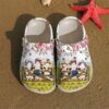 Farmer Floral Cows Sku 663 Crocs Crocband Clog Comfortable For Mens Womens Classic Clog Water Shoes