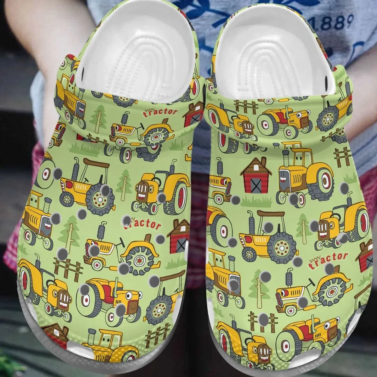 Farmer Personalize Clog Custom Crocs Fashionstyle Comfortable For Women Men Kid Print 3D Whitesole Tractor Farmer Personalize Clog Custom Crocs Fashionstyle Comfortable For Women Men Kid Print 3D Whitesole Tractor