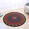 Fashion Bohemian National Style Geometric Pattern Round Carpet Floor Rug Living Room Bedroom Decor Round Area Rug Carpet