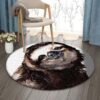 Fat Sloth Round Carpet Floor Rug Living Room Bedroom Decor Round Area Rug Carpet