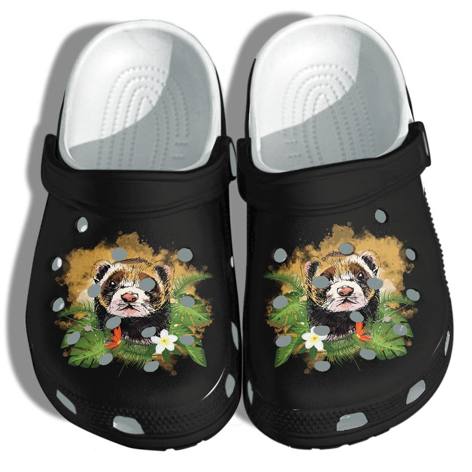 Ferrets Tropical Flower Shoes Crocs Clog – Girl Love Ferrets Croc Shoes Gifts Men Women Ferrets Tropical Flower Shoes Crocs Clog – Girl Love Ferrets Croc Shoes Gifts Men Women