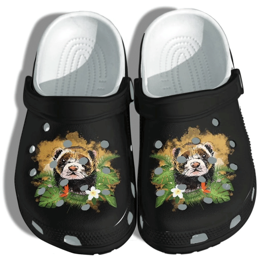 Ferrets Tropical Flower Shoes Crocs Clog – Girl Love Ferrets Croc Shoes Gifts Men Women Ferrets Tropical Flower Shoes Crocs Clog – Girl Love Ferrets Croc Shoes Gifts Men Women