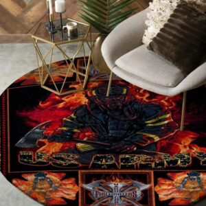Fire Fighter The Fool Round Carpet Floor Rug Living Room Bedroom Decor Round Area Rug Carpet