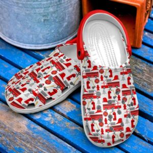 Firefighter Pattern Sku 990 Crocs Crocband Clog Comfortable For Mens Womens Classic Clog Water Shoes