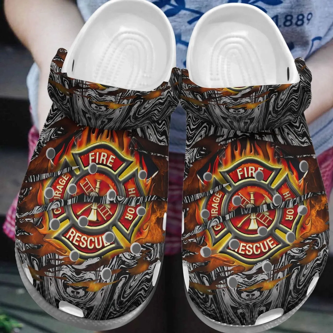 Firefighter Personalize Clog Custom Crocs Fashionstyle Comfortable For Women Men Kid Print 3D Great Firefighter Firefighter Personalize Clog Custom Crocs Fashionstyle Comfortable For Women Men Kid Print 3D Great Firefighter