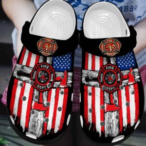 Firefighter Personalized Clog Custom Crocs Comfortablefashion Style Comfortable For Women Men Kid Print 3D American Flag