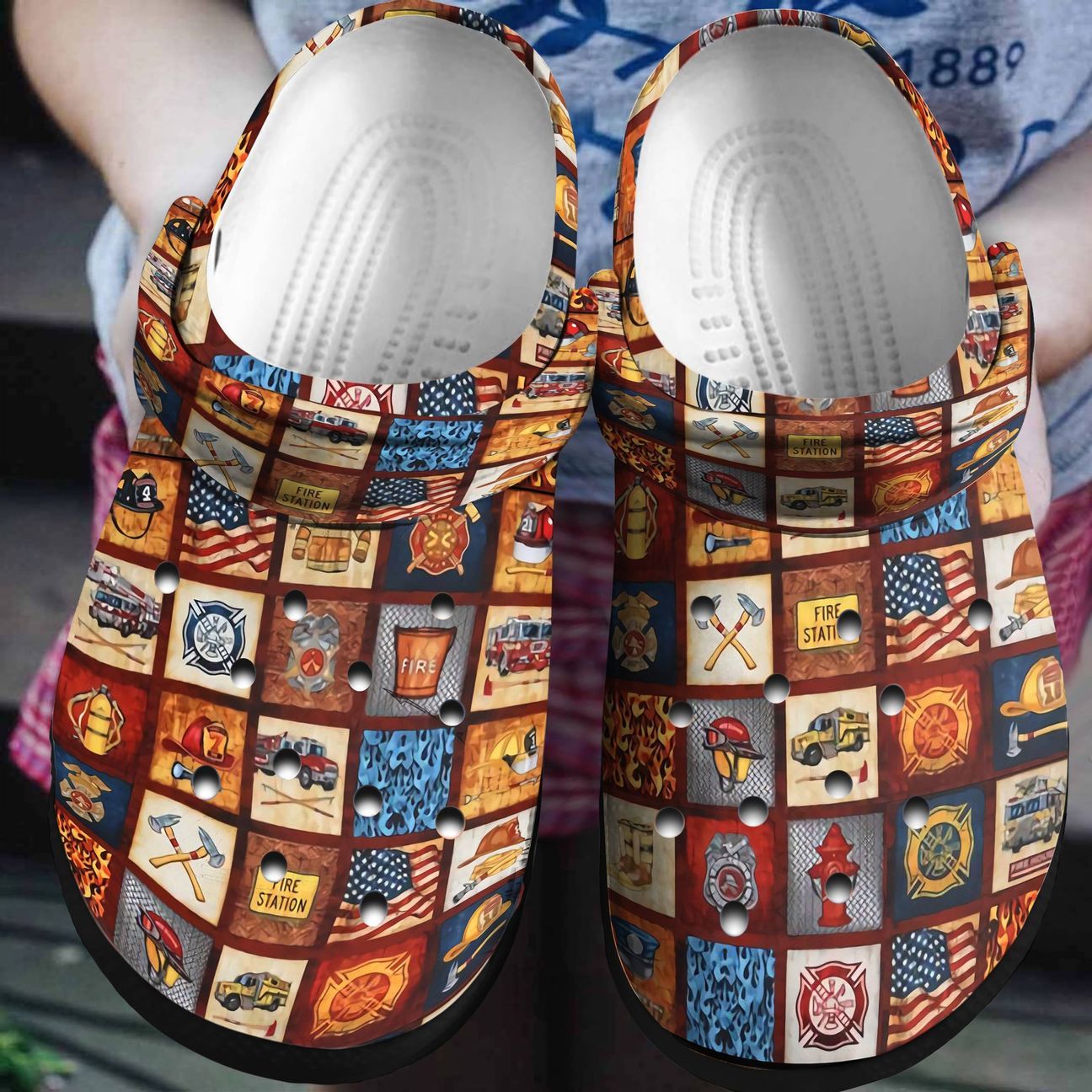 Firefighter Personalized Clog Custom Crocs Comfortablefashion Style Comfortable For Women Men Kid Print 3D Fire Life Firefighter Personalized Clog Custom Crocs Comfortablefashion Style Comfortable For Women Men Kid Print 3D Fire Life