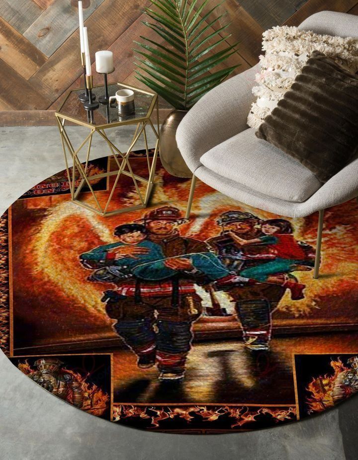 Firefighter Save Life Round Carpet Floor Rug Living Room Bedroom Decor Round Area Rug Carpet Firefighter Save Life Round Carpet Floor Rug Living Room Bedroom Decor Round Area Rug Carpet