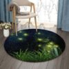 Firefly Round Carpet Floor Rug Living Room Bedroom Decor Round Area Rug Carpet