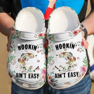 Fishing Hooking Ain’T Easy Sku 1045 Crocs Crocband Clog Comfortable For Mens Womens Classic Clog Water Shoes