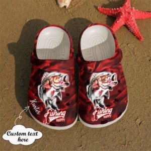 Fishing Makes Me Happy Sku 1036 Crocs Clog Clog Shoes