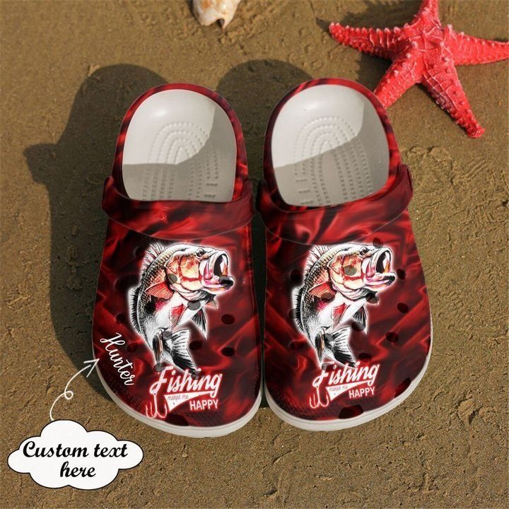 Fishing Makes Me Happy Sku 1036 Crocs Clog Clog Shoes Fishing Makes Me Happy Sku 1036 Crocs Clog Clog Shoes
