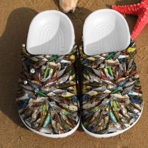 Fishing Pattern Fisherman Gifts For Men Best Dad Gift Ideas Crocs Clog Clog Shoes