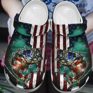 Fishing Personalized Clog Custom Crocs Comfortablefashion Style Comfortable For Women Men Kid Print 3D American