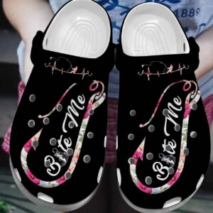 Fishing Personalized Clog Custom Crocs Comfortablefashion Style Comfortable For Women Men Kid Print 3D Bite Me