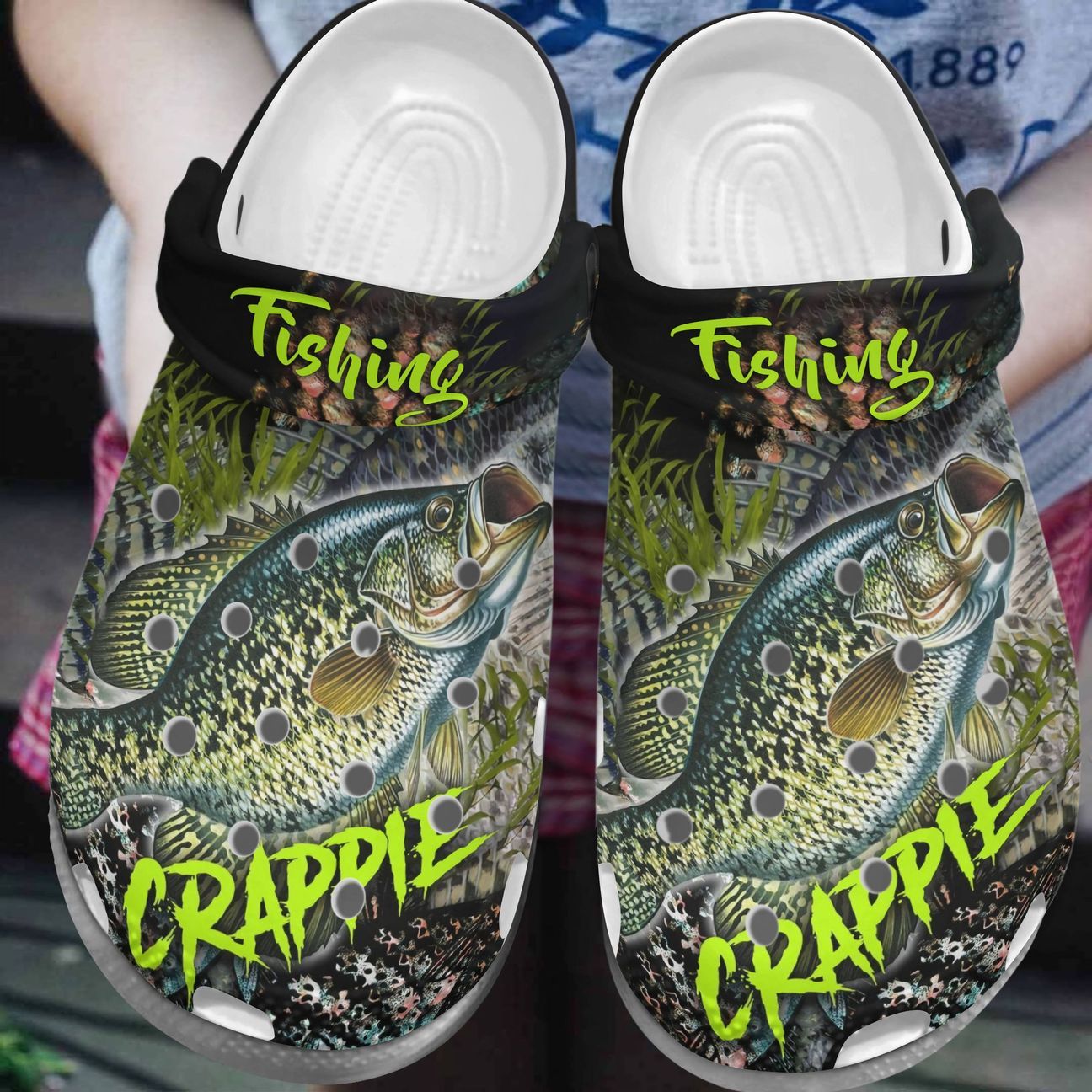 Fishing Personalized Clog Custom Crocs Comfortablefashion Style Comfortable For Women Men Kid Print 3D Crappie Fishing Fishing Personalized Clog Custom Crocs Comfortablefashion Style Comfortable For Women Men Kid Print 3D Crappie Fishing