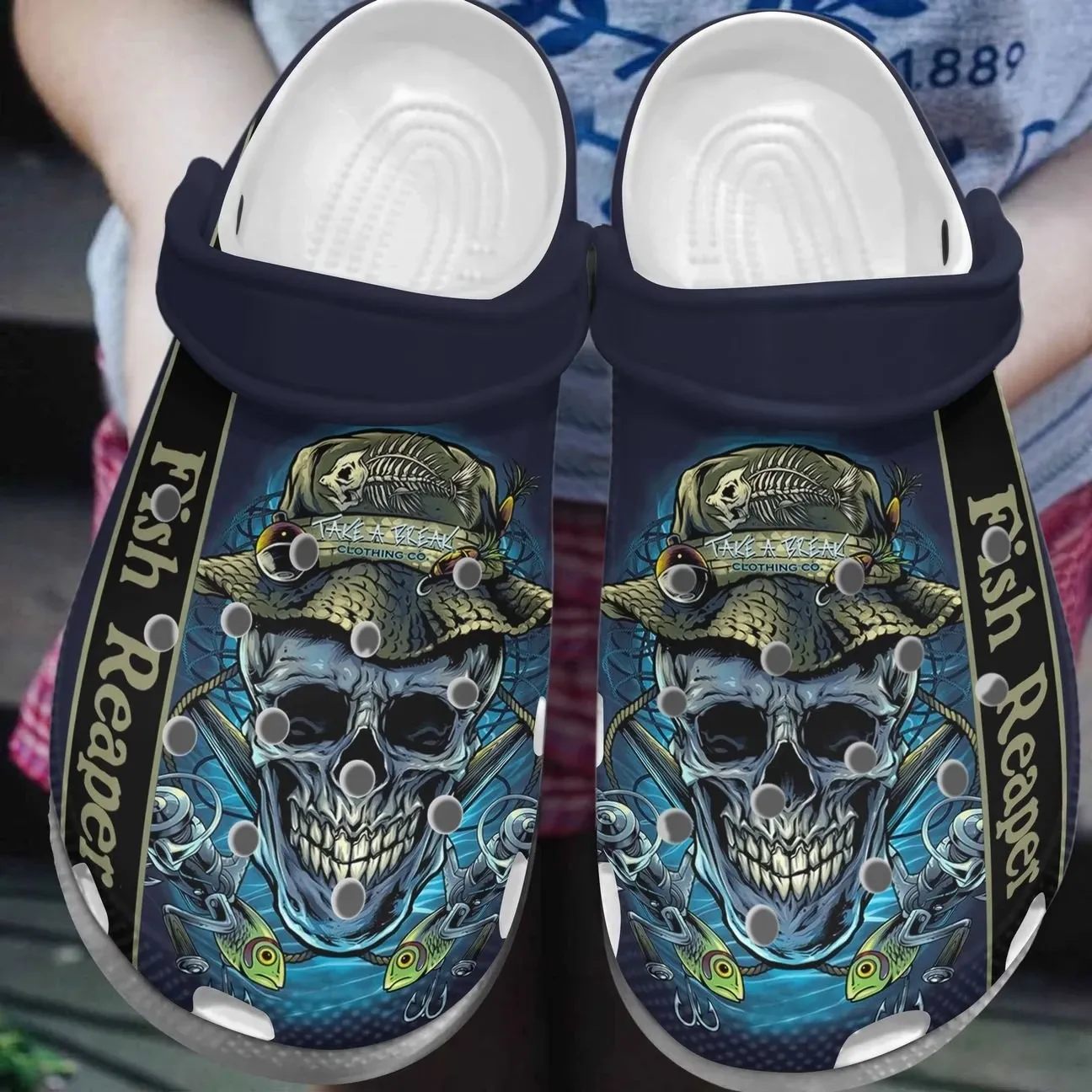 Fishing Personalized Clog Custom Crocs Comfortablefashion Style Comfortable For Women Men Kid Print 3D Fish Reaper Fishing Personalized Clog Custom Crocs Comfortablefashion Style Comfortable For Women Men Kid Print 3D Fish Reaper