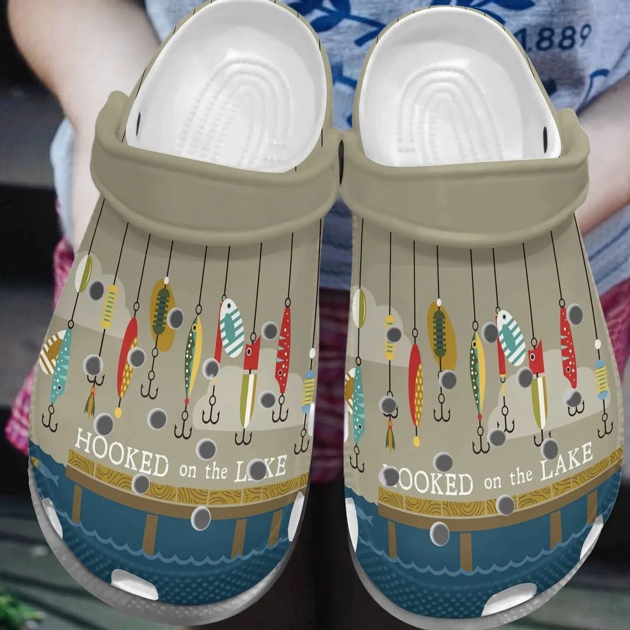 Fishing Personalized Clog Custom Crocs Comfortablefashion Style Comfortable For Women Men Kid Print 3D Hooked On The Lake Fishing Personalized Clog Custom Crocs Comfortablefashion Style Comfortable For Women Men Kid Print 3D Hooked On The Lake