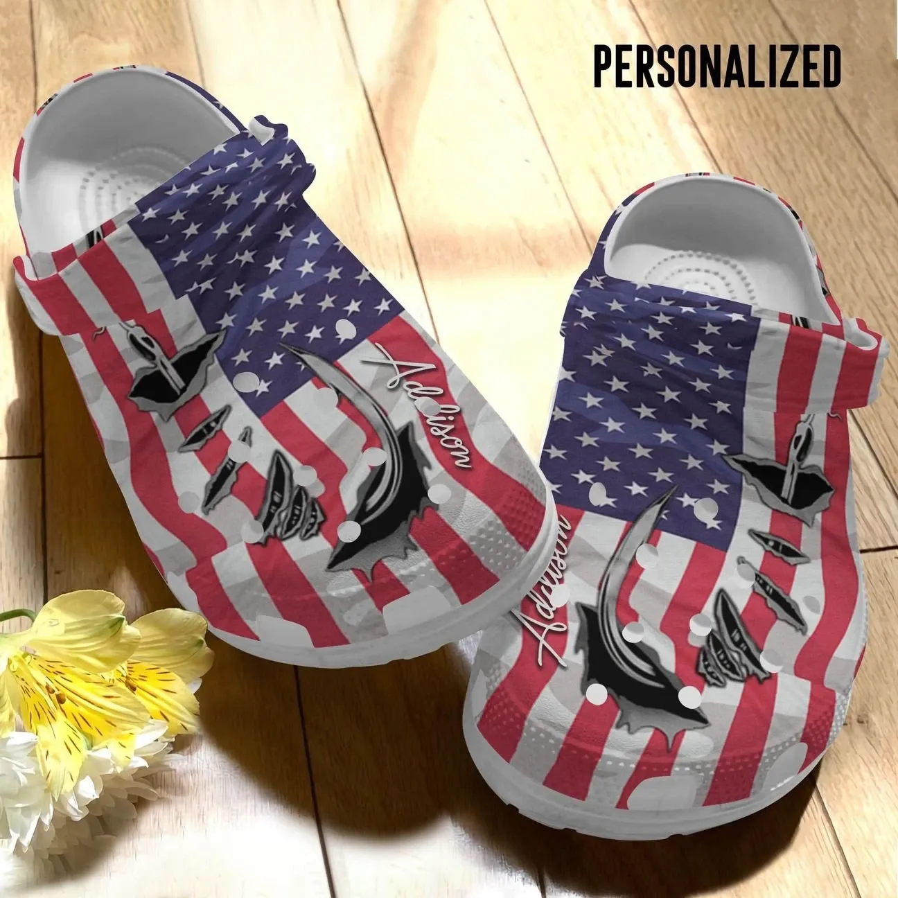 Fishing Personalized Personalize Clog Custom Crocs Fashionstyle Comfortable For Women Men Kid Print 3D Hook And The Flag Fishing Personalized Personalize Clog Custom Crocs Fashionstyle Comfortable For Women Men Kid Print 3D Hook And The Flag
