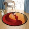 Flamenco Dancer Round Carpet Floor Rug Living Room Bedroom Decor Round Area Rug Carpet
