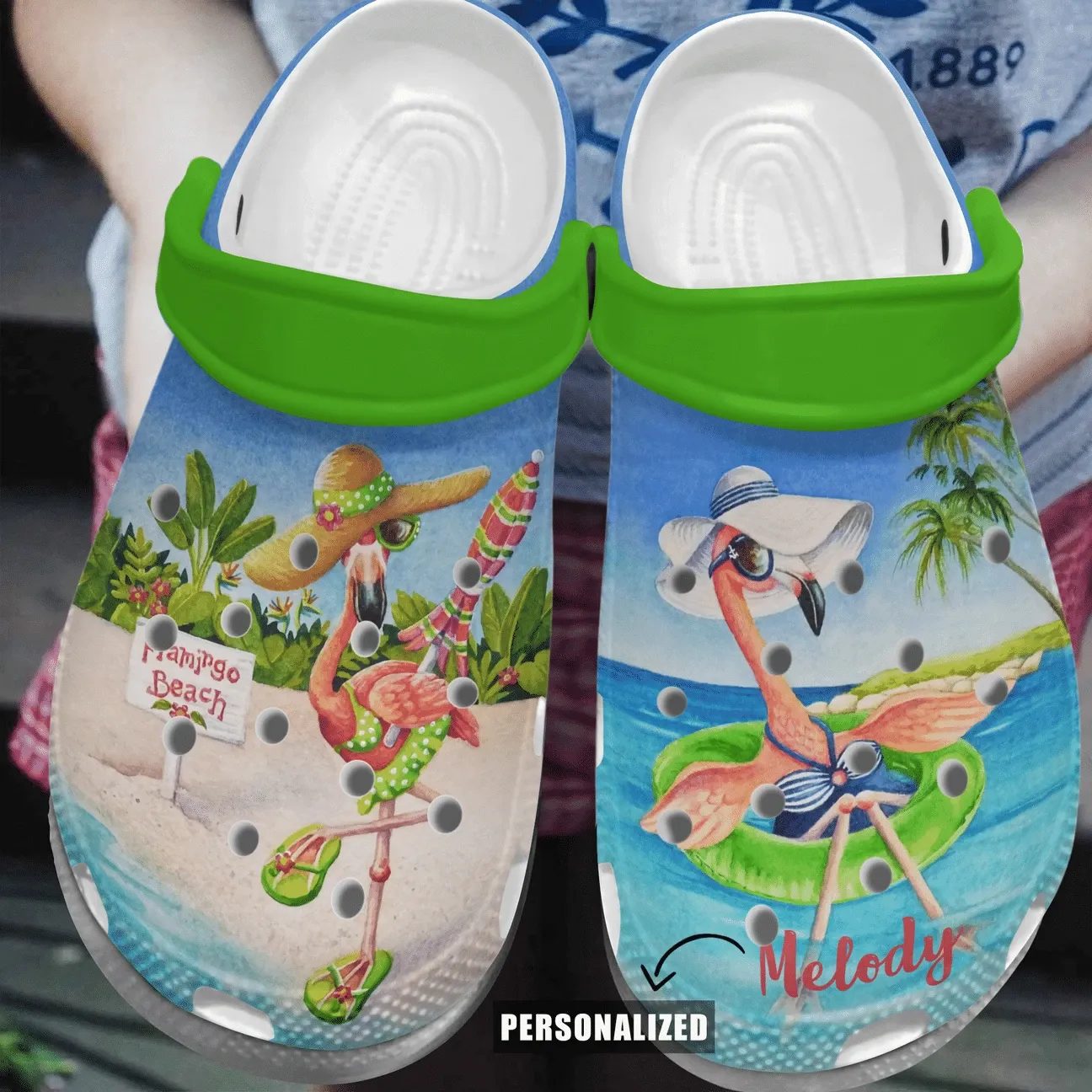 Flamingo Beach Personalized Clog Custom Crocs Comfortablefashion Style Comfortable For Women Men Kid Print 3D Flamingo Beach Personalized Clog Custom Crocs Comfortablefashion Style Comfortable For Women Men Kid Print 3D