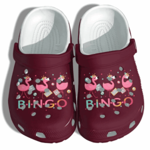 Flamingo Bingo Shoes Crocs Clog For Kid Kindergarten – School Flamingo Funny Crocs Clog Shoes Gifts For Daughter Girl