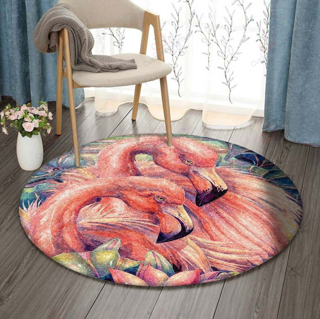 Flamingo Round Carpet Floor Rug Living Room Bedroom Decor Round Area Rug Carpet Flamingo Round Carpet Floor Rug Living Room Bedroom Decor Round Area Rug Carpet