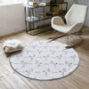Flamingo Round Carpet Floor Rug Living Room Bedroom Decor Round Area Rug Carpet