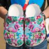 Flamingo Heart Sku 1057 Crocs Crocband Clog Comfortable For Mens Womens Classic Clog Water Shoes