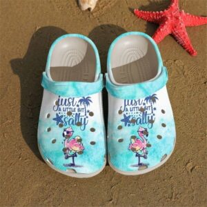 Flamingo Just A Little Salty Sku 1062 Crocs Crocband Clog Comfortable For Mens Womens Classic Clog Water Shoes