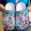 Flamingo Lover Sku 1058 Crocs Crocband Clog Comfortable For Mens Womens Classic Clog Water Shoes