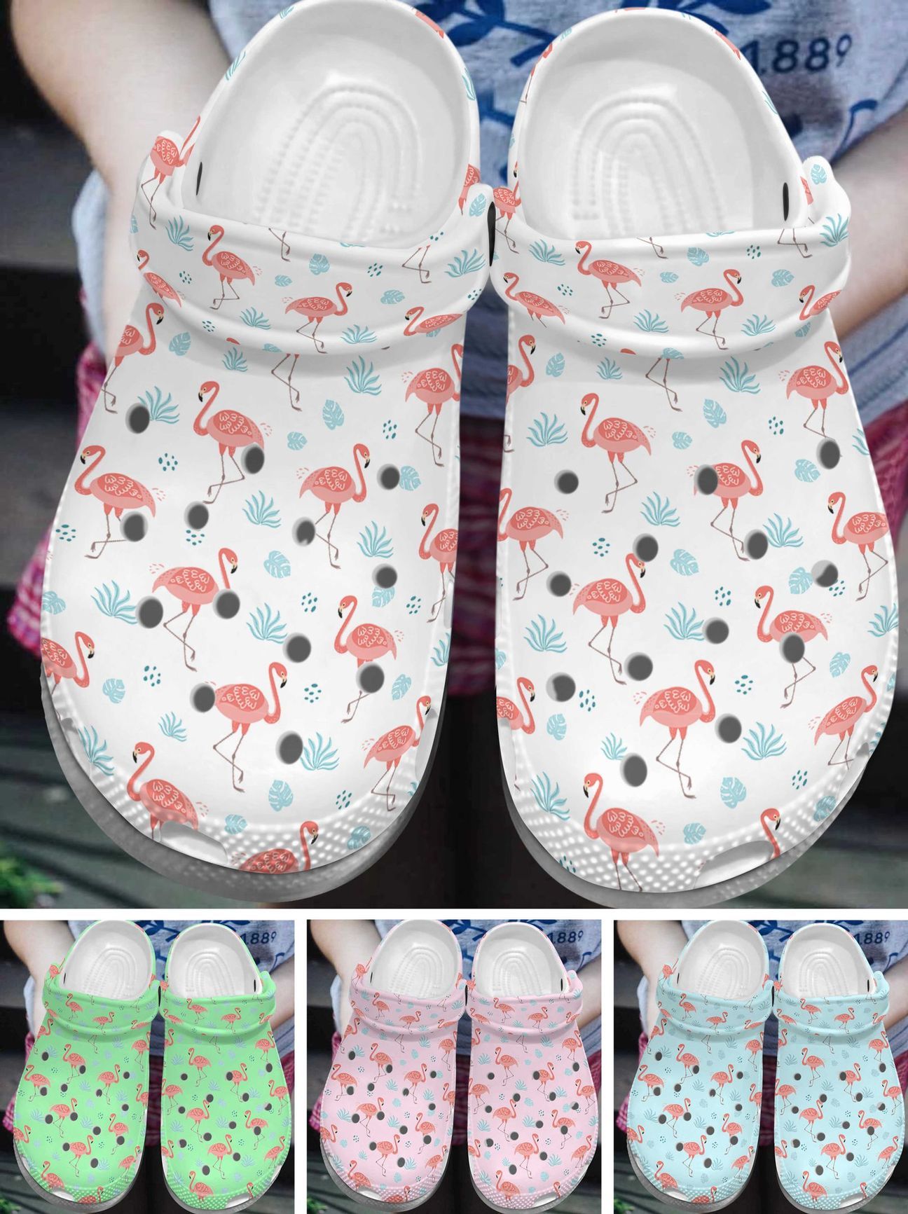 Flamingo Personalize Clog Custom Crocs Fashionstyle Comfortable For Women Men Kid Print 3D 6 Colors Collection Flamingo Personalize Clog Custom Crocs Fashionstyle Comfortable For Women Men Kid Print 3D 6 Colors Collection